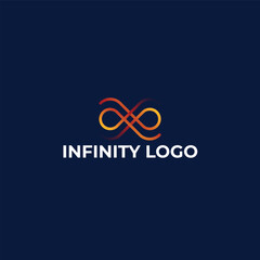 Colorful Violet Infinity Logo. Tech Crypto Symbol. Isolated Vector Design