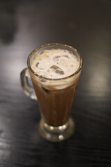 Refreshing Iced Chocolate Drink with Frothy Top