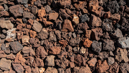 Volcanic Rock Texture with High Detail for Rugged Lava Surface, Natural Stone Pattern and Rough Ground Look