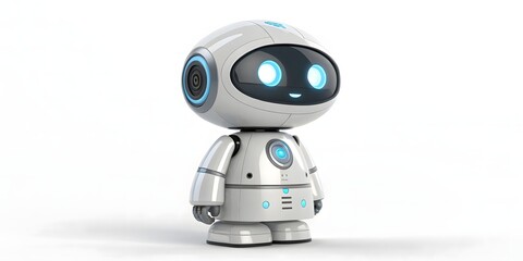 Adorable robot ai technology artificial intelligence automation futuristic innovation machine learning on transparent background