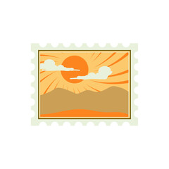 Travel Stamp Illustration
