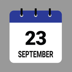SEPTEMBER-23- Daily Calendar Icon - White Background