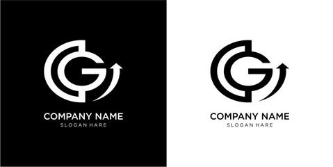 the letter g is the arrow that forms the global logo and the arrow that points upwards