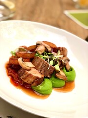 Pork chops with vegetables