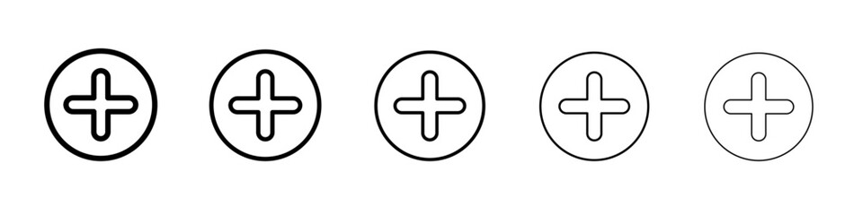 Obraz premium Add Icon vector outline symbol or illustration