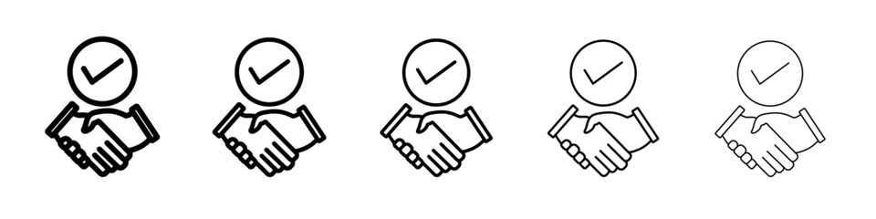 Obraz premium Agreement icon vector outline symbol or illustration