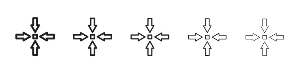 Alignment icon vector outline symbol or illustration