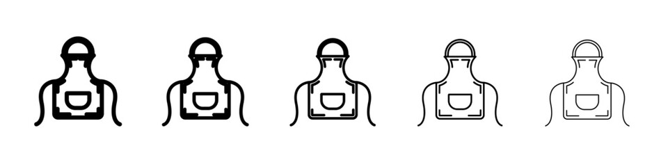Apron icon vector outline symbol or illustration