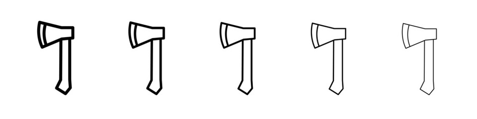axe icon vector outline symbol or illustration