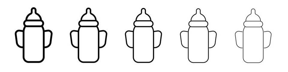 baby sippy icon vector outline symbol or illustration