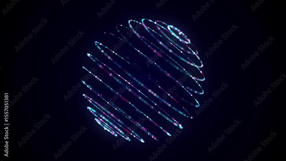 Poster blue sphere consisting of points and lines. modern wireframe elements. technology grid sphere. 3d re