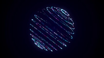 Blue sphere consisting of points and lines. Modern wireframe elements. Technology grid sphere. 3d rendering. - Powered by Adobe