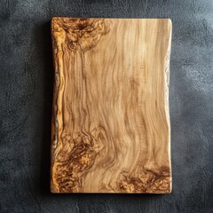 Preparing culinary delights on a rectangular wooden cutting board kitchen photo indoor top view wooden grain pattern