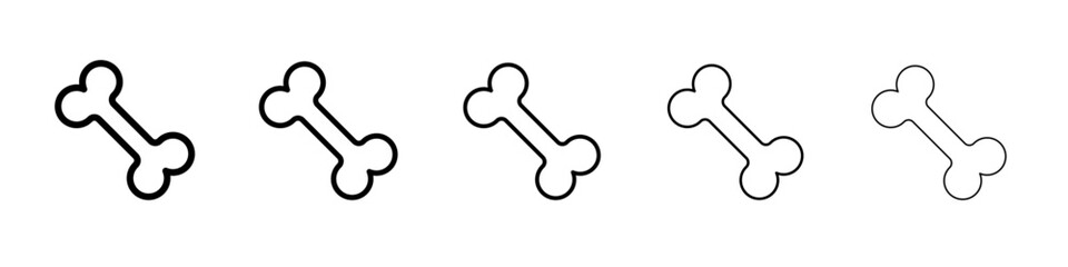 Bone icon vector outline symbol or illustration