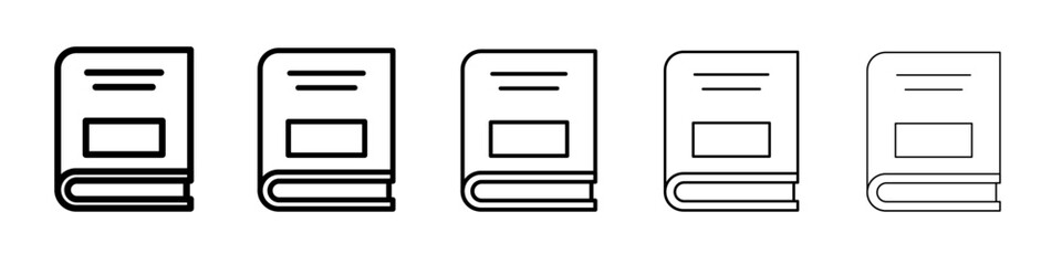 book icon vector outline symbol or illustration