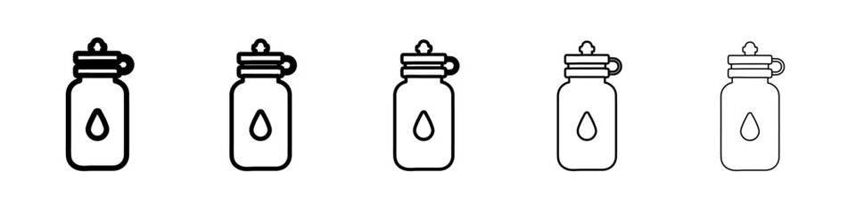 bottle icon vector outline symbol or illustration