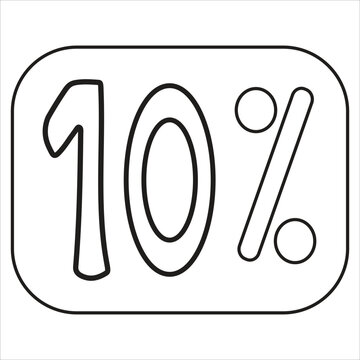10 Percent Icon vector illustration