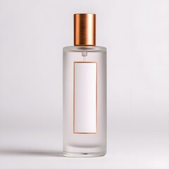 Display your fragrance elegantly with tall, narrow frosted glass perfume bottle accentuating minimalist vanity decor
