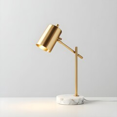 Illuminate your workspace with designer desk lamp boasting sleek modern aesthetic and adjustable brightness features