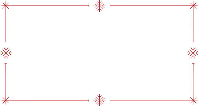A festive snowflake border frame perfect for holiday greeting cards, winter invitations, or seasonal design projects - Powered by Adobe