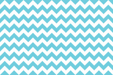 Cyan and white color Zig zag seamless pattern.