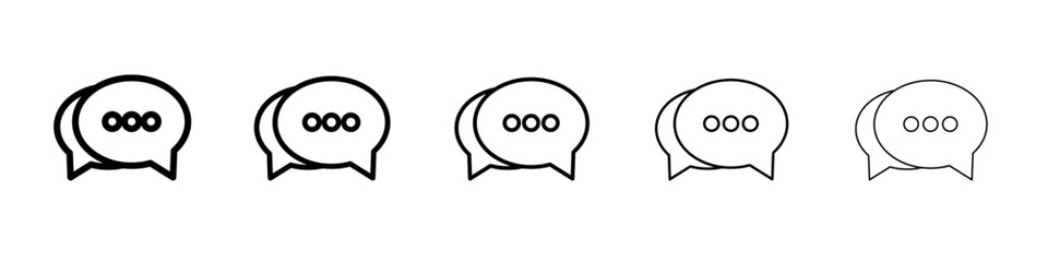 Chat bubble icon vector outline symbol or illustration