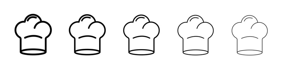Chef hat icon vector outline symbol or illustration