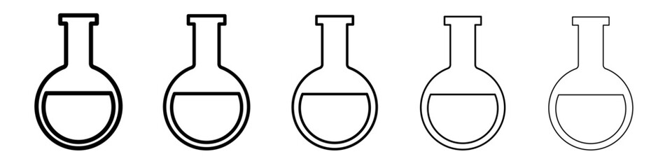 chemical icon vector outline symbol or illustration