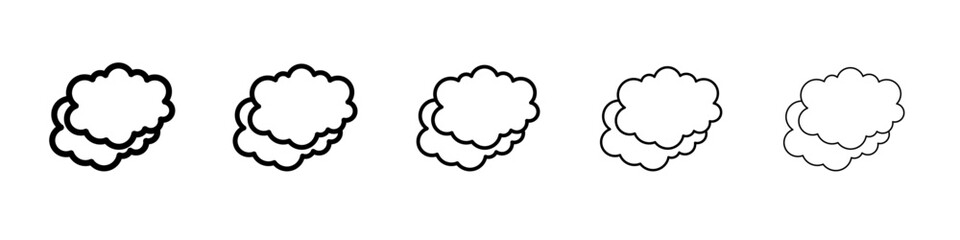 cloud icon vector outline symbol or illustration