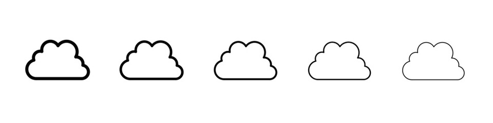 cloud icon vector outline symbol or illustration