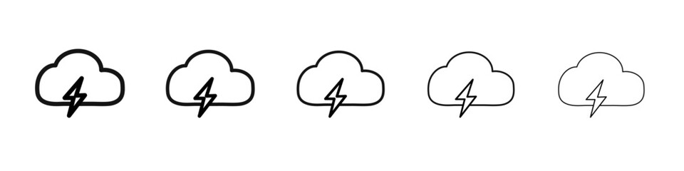 Cloud icon vector outline symbol or illustration