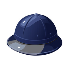Classic Blue Pith Helmet Vector Icon: Safari, Explorer, and Vintage Travel Hat