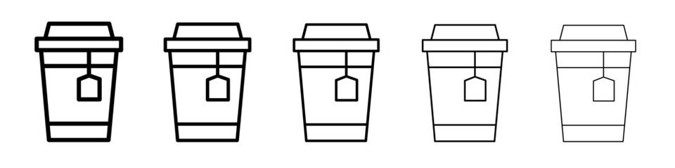 coffee icon vector outline symbol or illustration