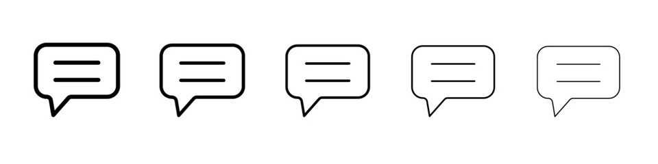 Comment icon vector outline symbol or illustration