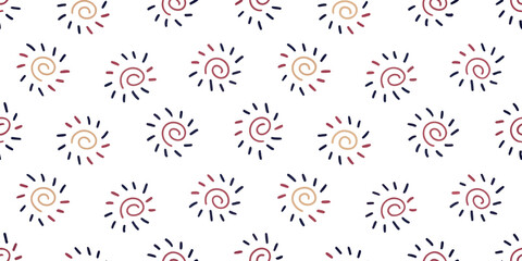 Whimsical Swirls: A vibrant pattern of hand-drawn swirls dances across a simple canvas, embodying a sense of playfulness and abstract artistry.