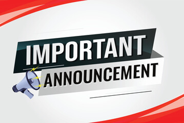 important announcement word concept vector illustration lines modern futuristic 3d style for landing page template ui web mobile app poster banner flyer background gift card coupon label wallpaper 