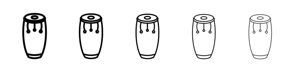 Conga drum icon vector outline symbol or illustration