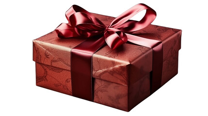 Exquisite present wrapped in decorative paper and tied with a beautiful satin ribbon, perfect for special occasions transparent.