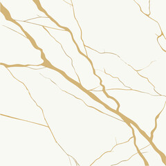 White Marble Background with Golden Veins – Elegant Luxury Vector Texture