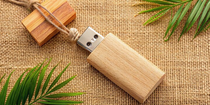 Wooden USB Flash Drive Eco Friendly Storage Device Natural Material