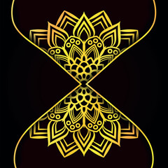 Luxury golden mandala background design with detailed abstract pattern for invitation or banner
