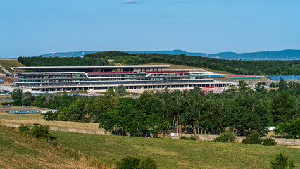 New photos about the Hungaroring. This is the official Hungarian F1 race track. Main theme new Padock building and  tribune what are built in 2025
