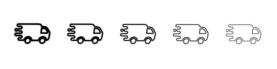 delivery icon vector outline symbol or illustration