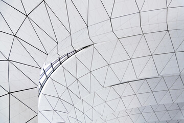 The structure of the airport lobby