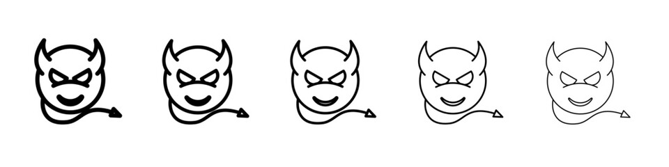 Demon devil icon vector outline symbol or illustration