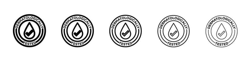 dermatologically tested icon vector outline symbol or illustration © Muhtemel