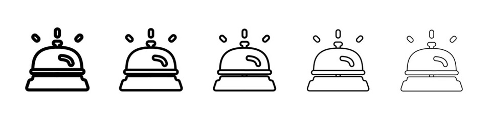 desk bell icon vector outline symbol or illustration