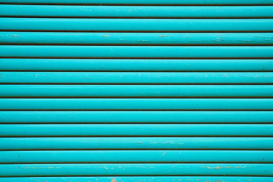 Turquoise horizontal slats with weathered texture blue teal