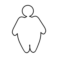  thin and fat body vector