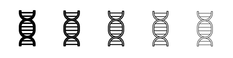 DNA icon vector outline symbol or illustration